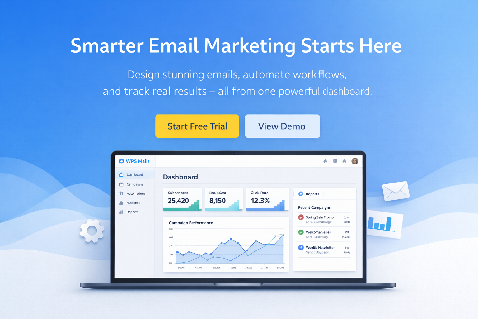 WPS Mails Dashboard Demo